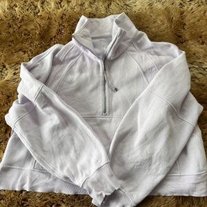Lululemon half zip cropped sweatshirt light purple